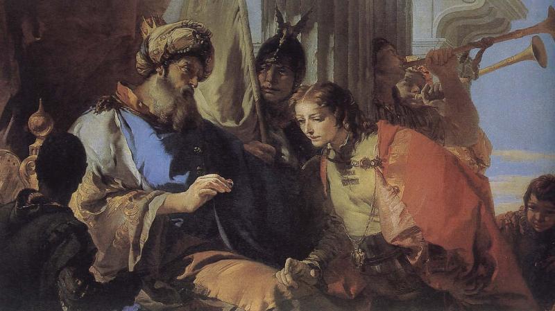 Giovanni Battista Tiepolo Joseph received the hand of Pharaoh, Central oil painting picture